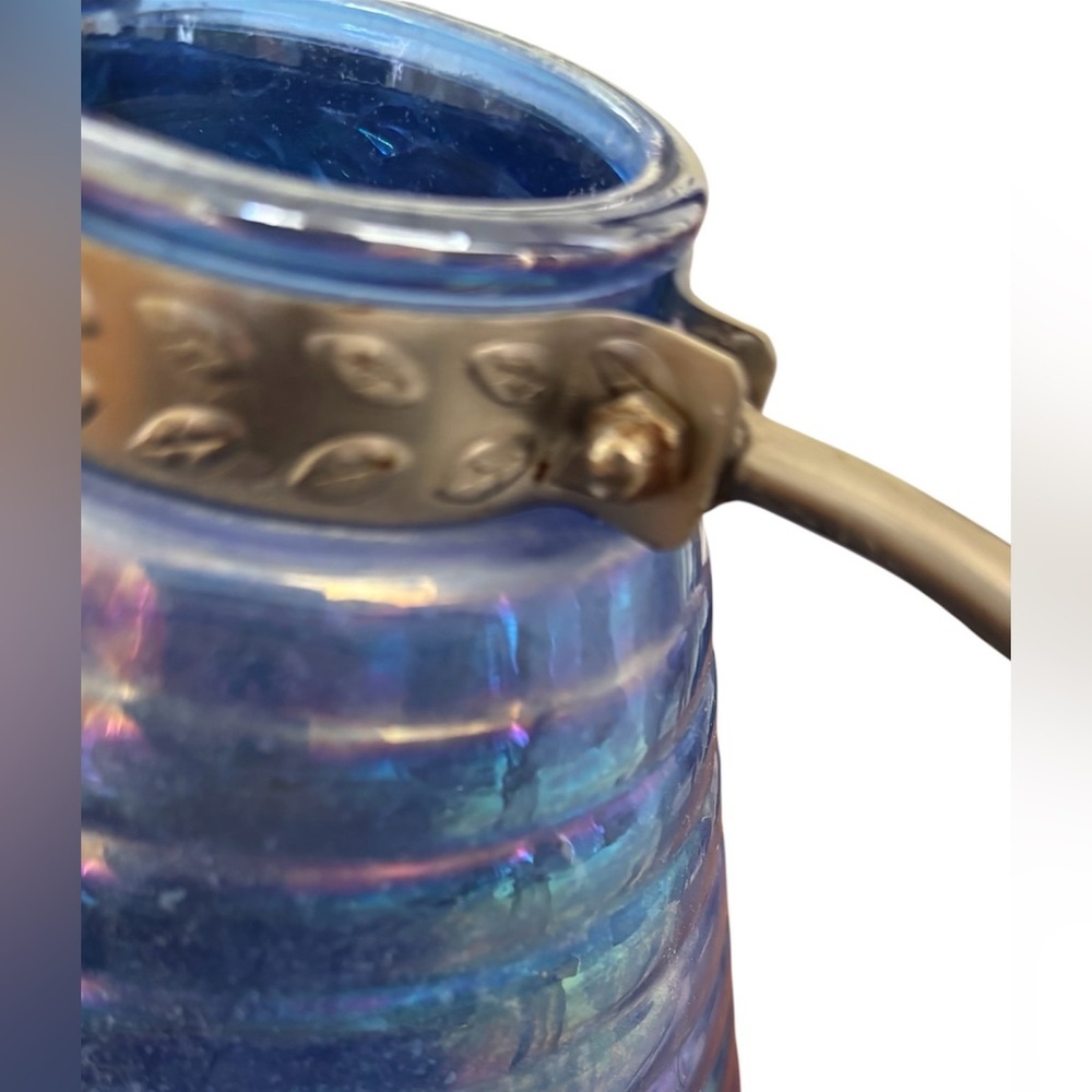 Iridescent Pearl Glass Watering Can rare - Picture 11 of 11